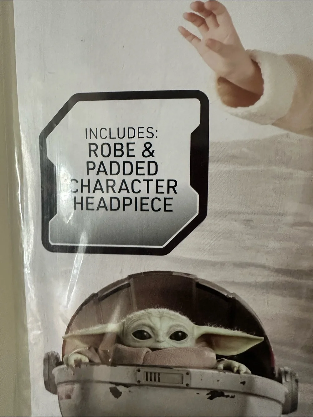 Star Wars Mandalorian Costume 3T-4T Tan with Green Headpiece NWT
